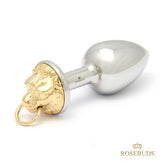 Rosebuds Luxe Steel Butt Plug - Majestic Golden Lion Design Butt Plugs